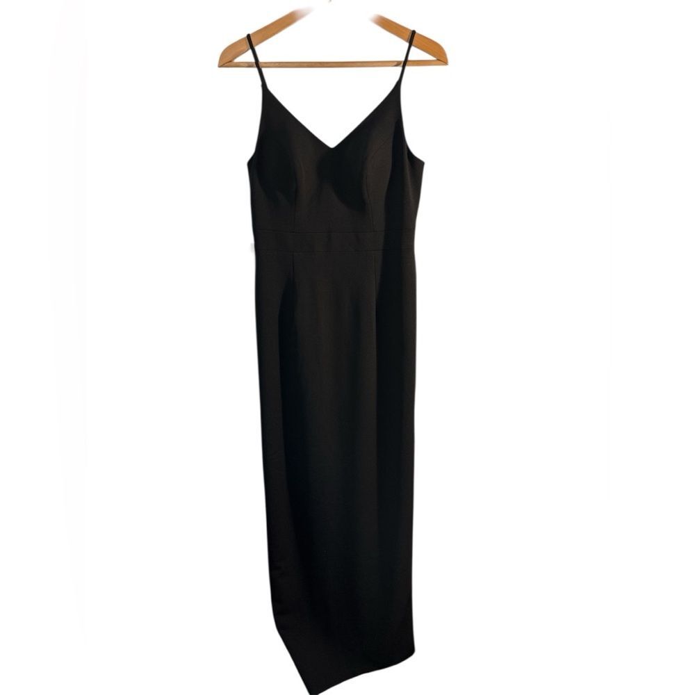 NWT Azarie Irina Black Bridesmaid Gown Formal Black Tie size 8 Wedding